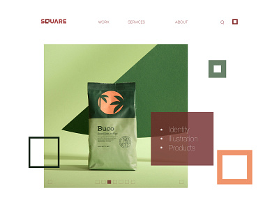 Square | Web Design Concept brand branding branding design design icon identity illustration logo minimal pattern type typography ui ux web web design website