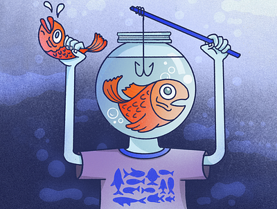 Fish Fishing Fish fish fishing illustration procreate procreate art procreateapp underwater