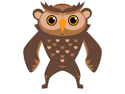 An Owlbear adobe illustrator cute dungeons and dragons illustration minimal art nerd owlbear