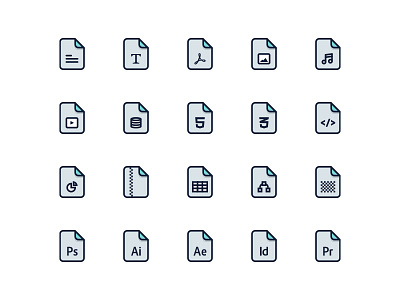 File Icons base chart document file icon icons image music sound text video