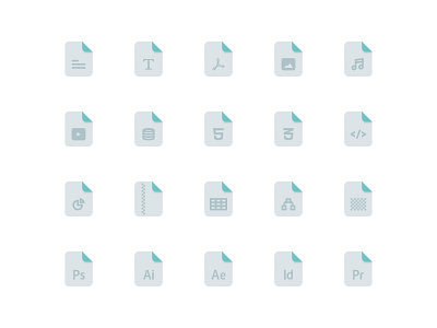 File Icons base chart document file icon icons image music sound text video