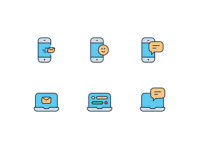 Communication Icons chat communication computer email message mobile notebook phone