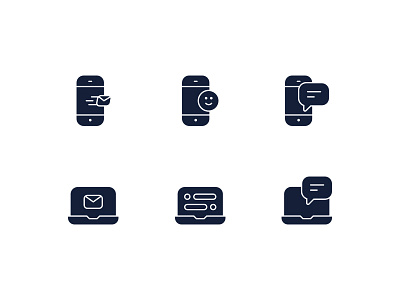 Communication Icons chat communication computer email message mobile notebook phone