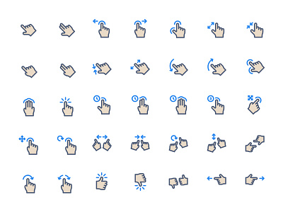 Gesture Icon Pack gesture hand move navigation swipe