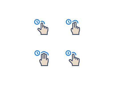 Gestures Icons finger gesture hand icons move swipe time