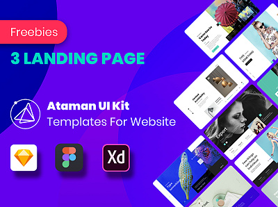 Ataman UI Kit - Templates For Website adobexd app design figma sketch ui web