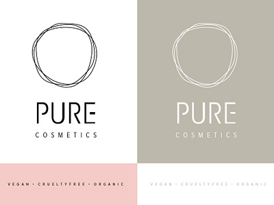 Pure Cosmetics Concept branding logo