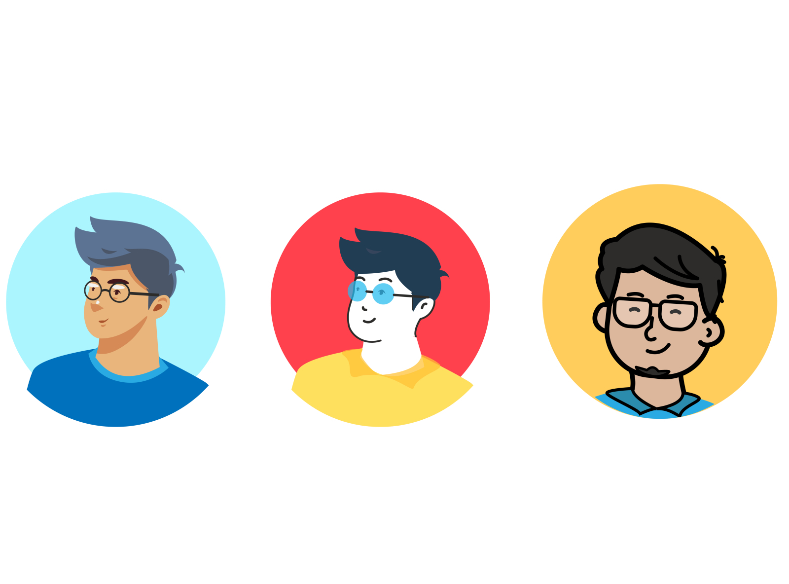 portrait illustration Avatar design by Land Space on Dribbble