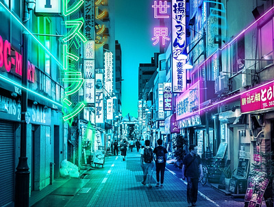 futuristic city digital futuristic futuristic city graphic design illustration japan japanese neon sci fi scifi