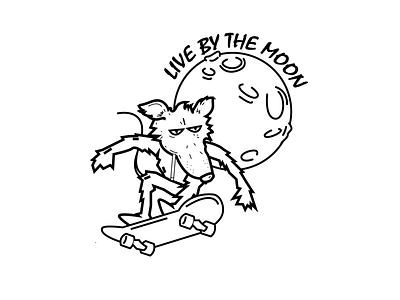 moon rat logo design illustration logo logo design logodesign moon rat skateboard vector