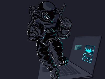 astronaut logo design astronaut cyberpunk futuristic graphic design illustration logo logo design logo designer logodesign scifi