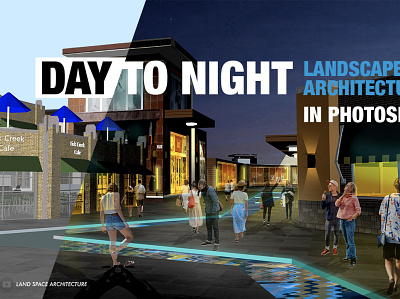 DAY TO NIGHT | Landscape Architecture architecture architecture design architecture visualization day to night graphic design illustration
