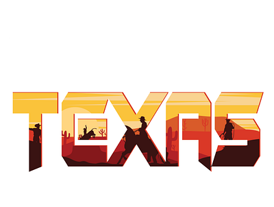 texas cowboy cowboy graphic design illustration landscape illustration texas texas am typography vector