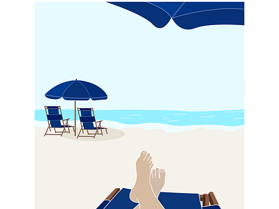 Seaside beach beach chair design digital florida graphic design illustration resort resorts sea seaside vacation vector