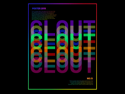 Clout poster design black branding color wheel design graphic design illustartor illustration poster poster a day poster art poster challenge typography