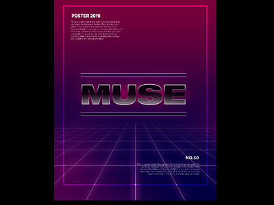 80s post sci-fi style poster 80s graphic design illustration muse poster poster art poster design sci fi scifi