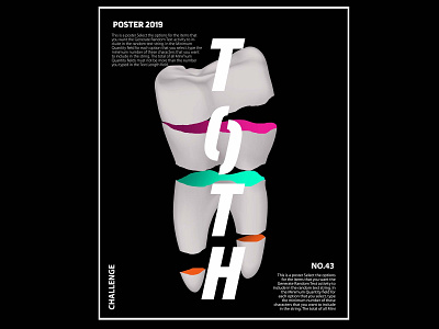 Tooth poster design digital graphic design illustration poster poster art poster design typography