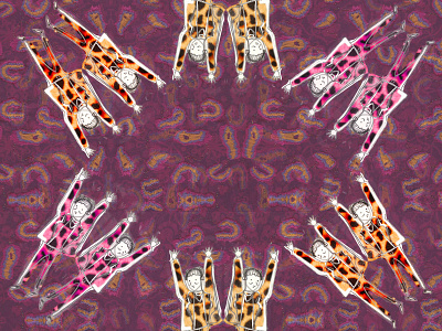 Purple Leopard art collage digital illustration embroidery fashion illustration gestural illustration pencil print textiles traditional illustration