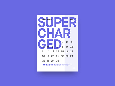 Calendar w/ Tech one-liners bold calendar color simple