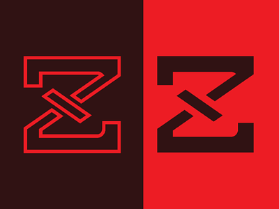 ZX letter logo, minimalist, monogram