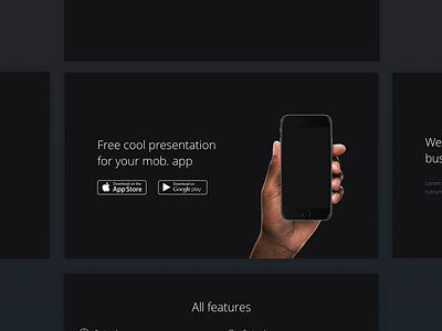 Kiro template black flat free keynote mobileapp presentation template