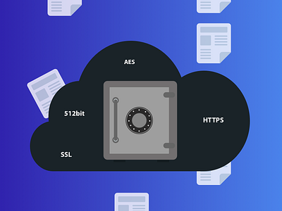 Serurity in Cloud backup docs flat flatillustration https illustration security ssl
