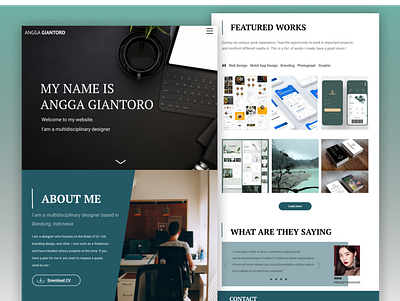 Personal Portfolio Web Design design ui ux web