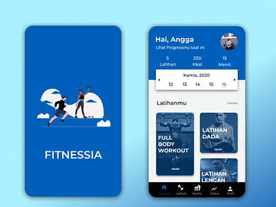 Fitness App mobile design ui ux design