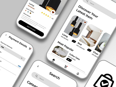 Furniture App Design app app design design mobile design ui ui ux design ux web web design