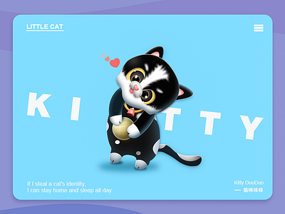 Kitty app design ui web