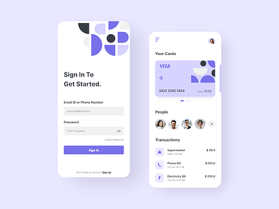 Mobile Banking App 2020trend app appuidesign banking app clean dribbble best shot mobile mobile ui popular ui uidesign uiuxdesign ux