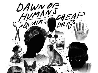 Dawn of Humans artwork black faces poster punk show white