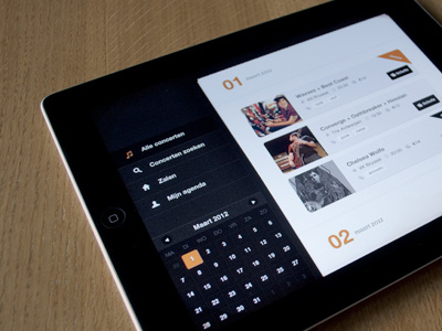 iPad app #3 app ios ipad music orange texture white