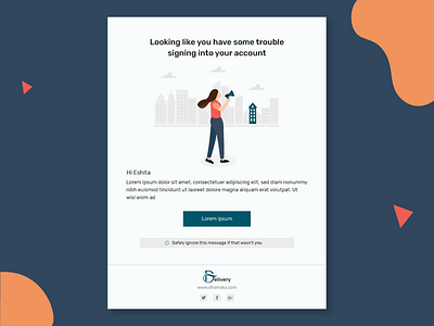 Email Tamplate design email template illustraion uiux
