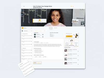 Course details course learning management system online learning ui uiux webui