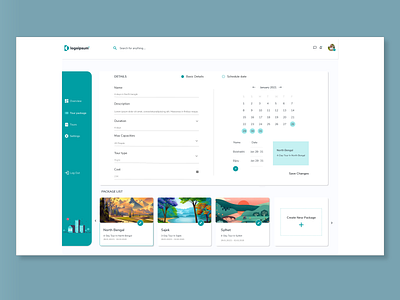 Tour package creation for admin admin admin dashboard dashboard ui design package craetion tour tour package travel travel agency ui uiux webui
