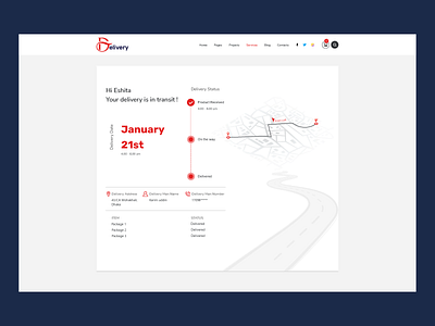 eCourier - Track delivery details courier delivery track track delivery details ui uiux web ui