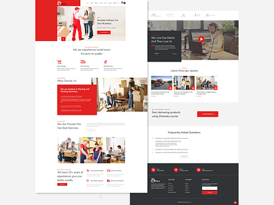 Courier/Delivery-Landing Page courier delivery homepage landing page landing page design webui