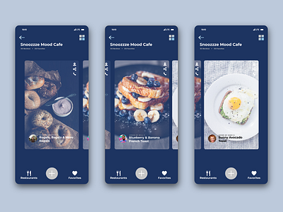 Snoozzze Mood Cafe appdesign food invisionstudio restaurant ui uidesign webdesign