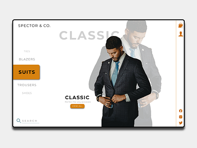 Spector & Co dailyui design ecommerce invisionstudio menswear suits ui uidesign webdesign