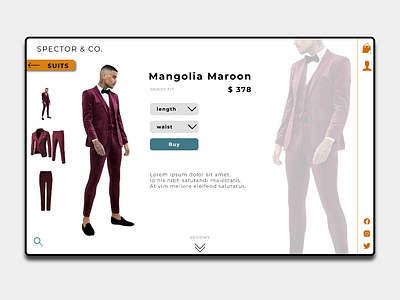 Spector & Co. dailyui ecommerce invisionstudio menswear suits ui uidesign webdesign