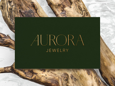 Aurora jewelry logo business card business card design gold logo jewelry logo logo design logotype luxery typography typography logo