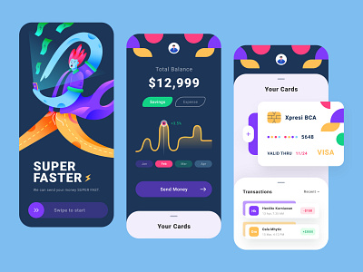 Finance App Exploration app bank card color debut debutshot design explore finance illustration illustrator invitation invite mobile mobileapp statistic ui uiux uiux design