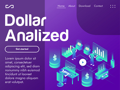 Dollar Analized analized design dollar illustration illustrator invitation isometric design ui uiux uiux design