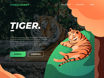 TIGER branding debut debutshot design illustration illustrator invitation invite landingpage tiger ui uiux uiux design ux web