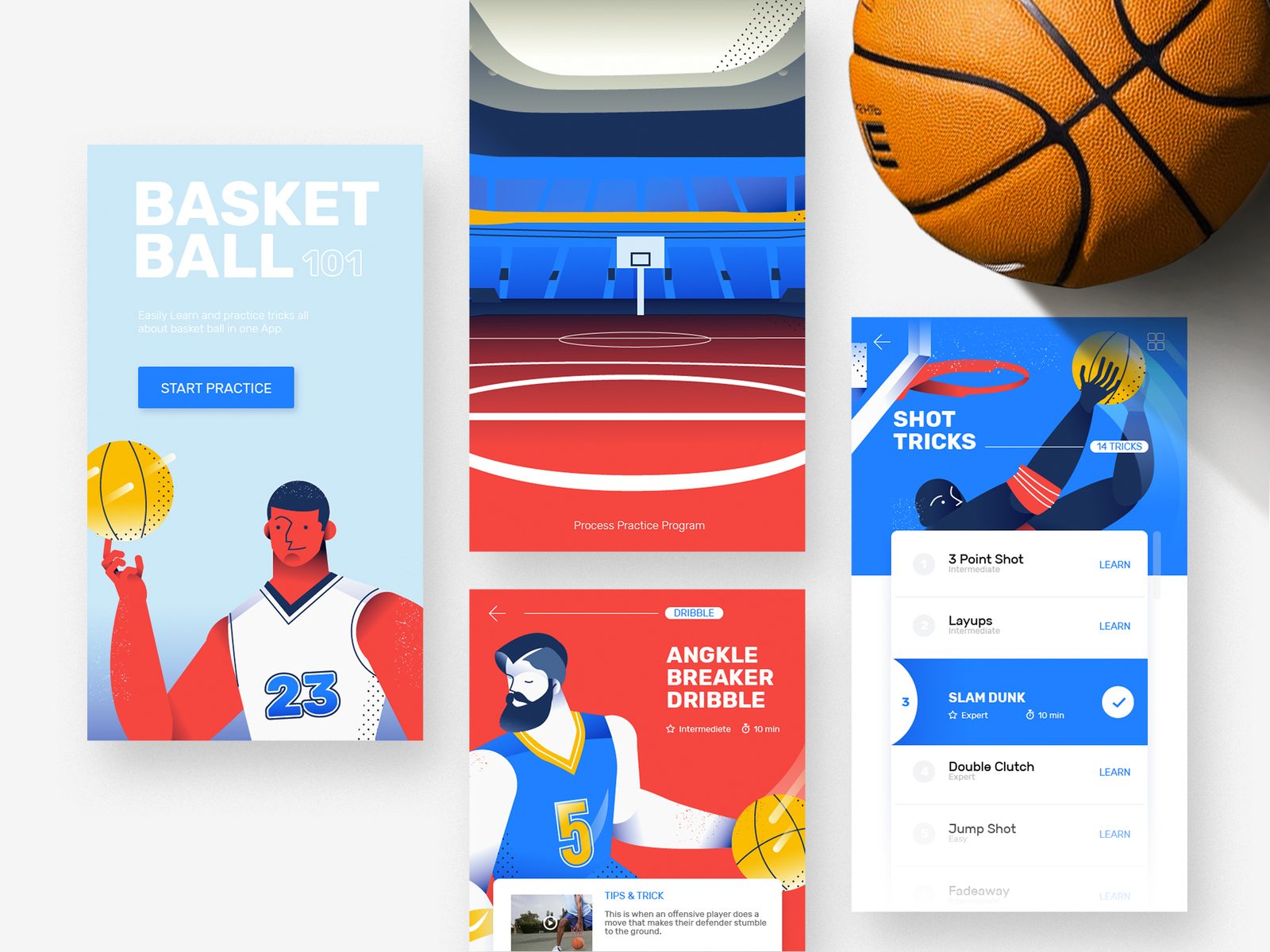 Basketball 101 UI by Rezza Alam on Dribbble