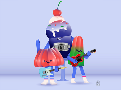 Elek Yo! Band 3d animation art blue character character concept concept design illustration vector