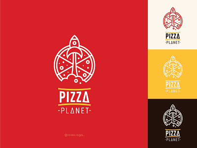 Pizza Planet Logo Redesign brand identity branding branding design design illustration logodesign logodesigns logoredesign pizza pizza logo pizza logo design redesign redesign concept