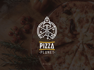 Pizza Planet Logo Redesign brand identity branding branding design design illustration logo redesign logodesign pizza pizza logo redesign