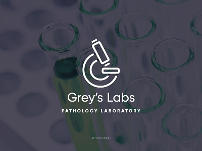 Grey's Labs Logo Design - Pathology Laboratory - Concept brand identity branding branding design laboratory laboratory logo logodesign microscope microscopelogo